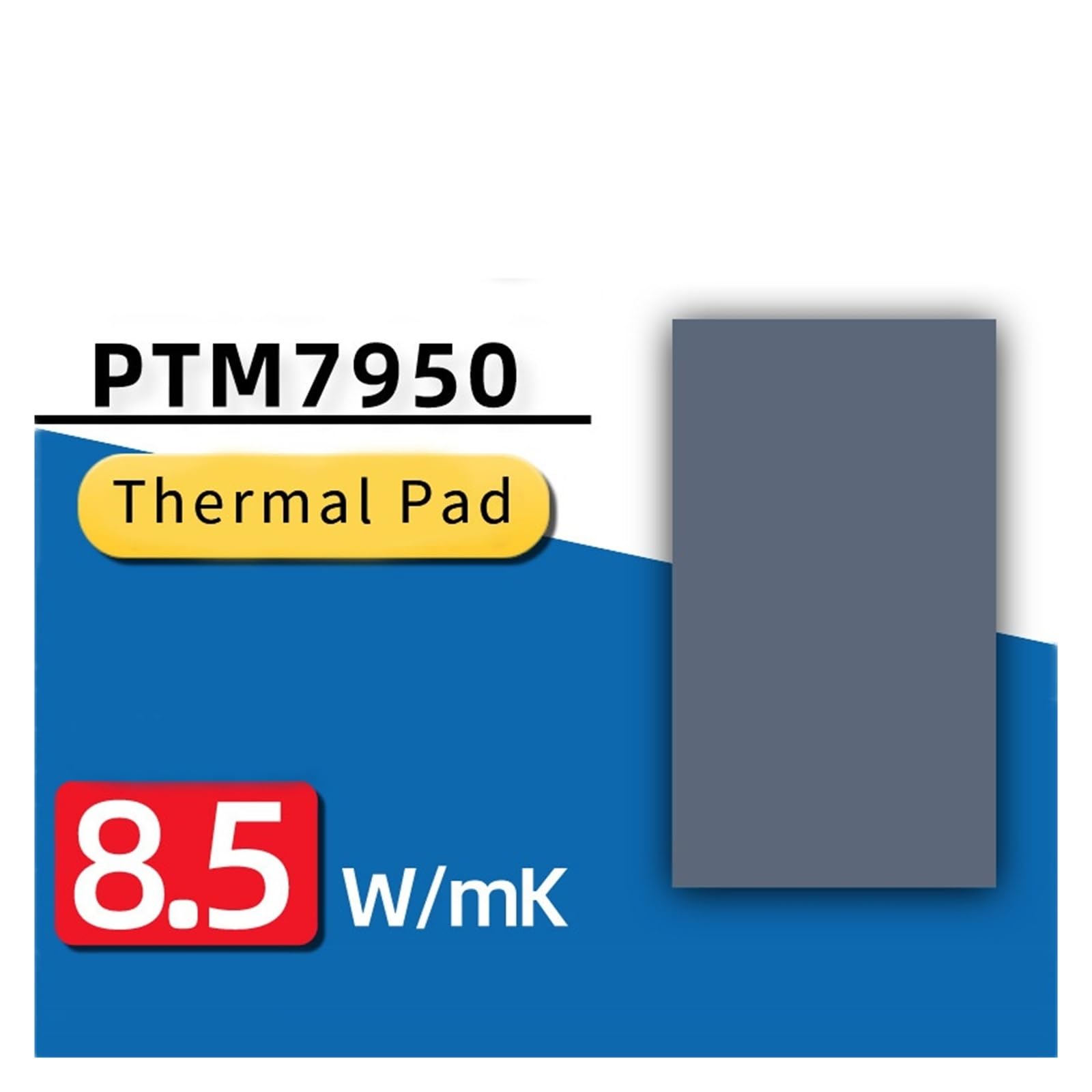PTM7950 Zmiana fazy GPU radiator procesora 80 x 80 podkładka przewodząca chłodząca (80 mm x 80 mm x 0,25 mm)