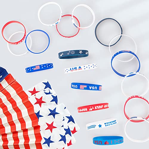 36pcs-4th-of-July-Rubber-Bracelets-Silicone-Wristbands-for-independence-day-decorations-Supplies-fourth-of-july-Party-Favors-for-kidsteens-Classroom-Prizes-Gifts