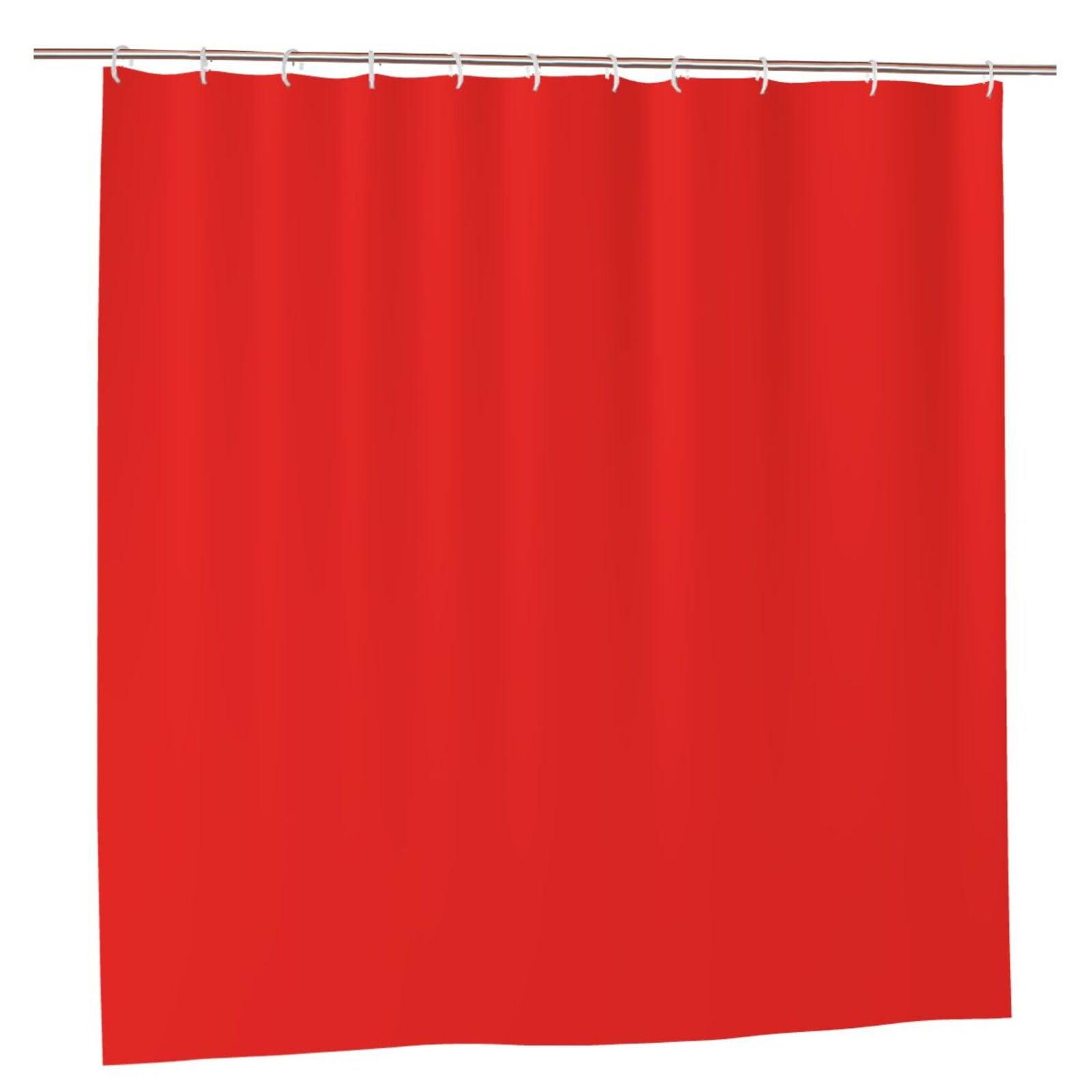 Klgrtjhk Plastic Red Shower Curtain 72X72in Bathroom Curtain﻿