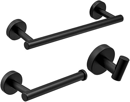 Estante de Toallas, Acero Inoxidable Juego de Toalleros Juego de Accesorios de baño Set Incluyendo toallero de Barra, toallero, Gancho, Tejido ...
