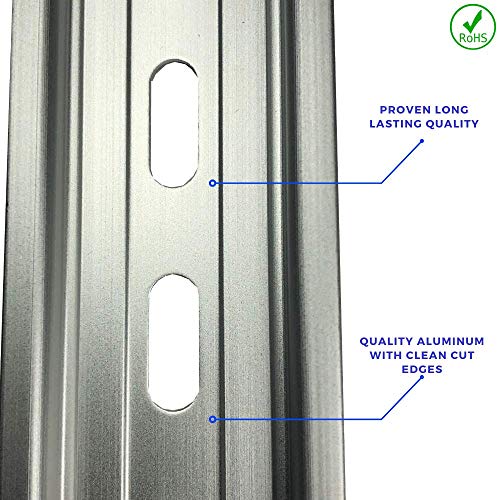 tampg 3 pieces din rail slotted aluminum rohs 1234 inches long 35mm wide 75mm high