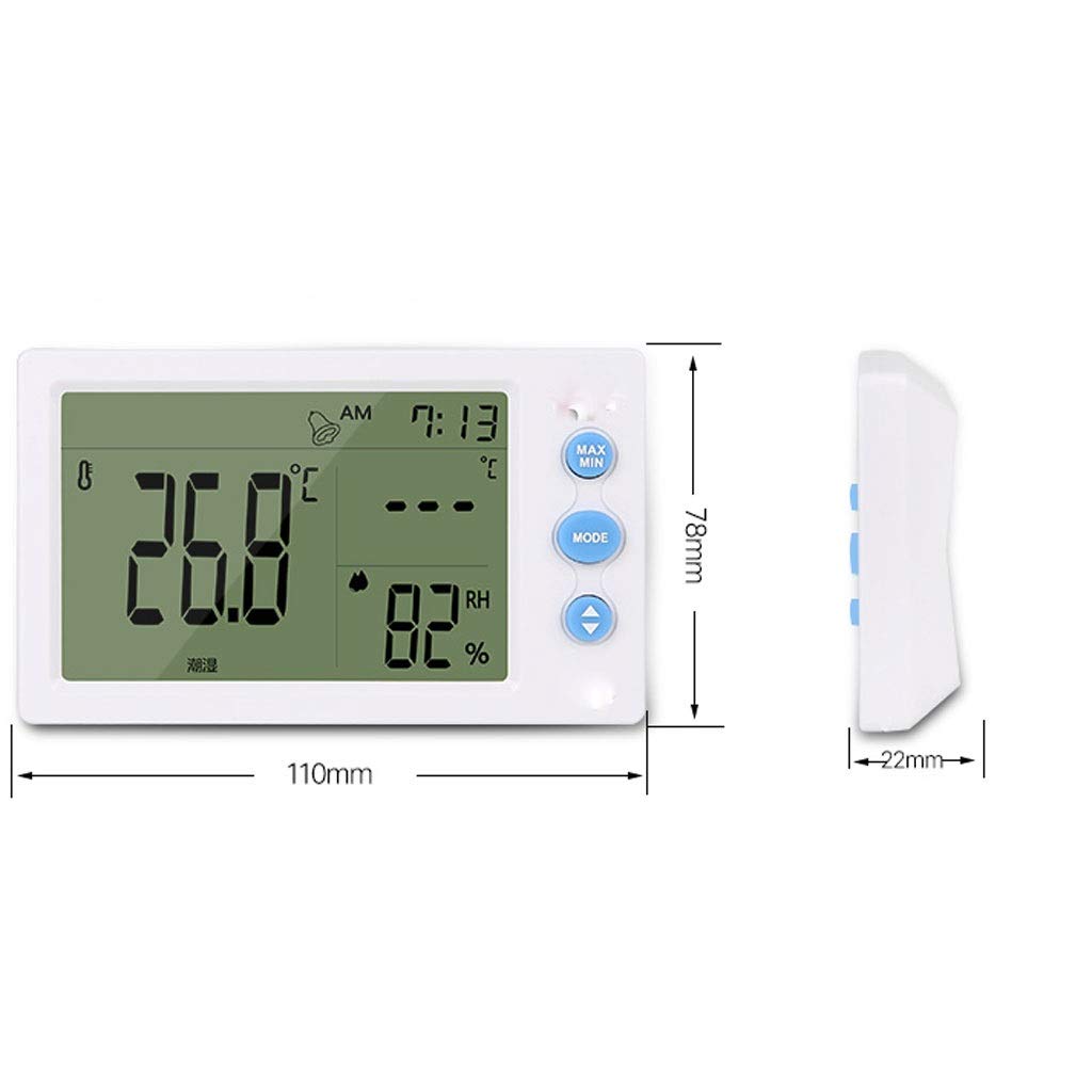Termómetro de Interior, Monitor de Temperatura y Humedad, indicador de Humedad con luz de Fondo, termómetro higrómetro para el hogar, la Oficina y la habitación del bebé