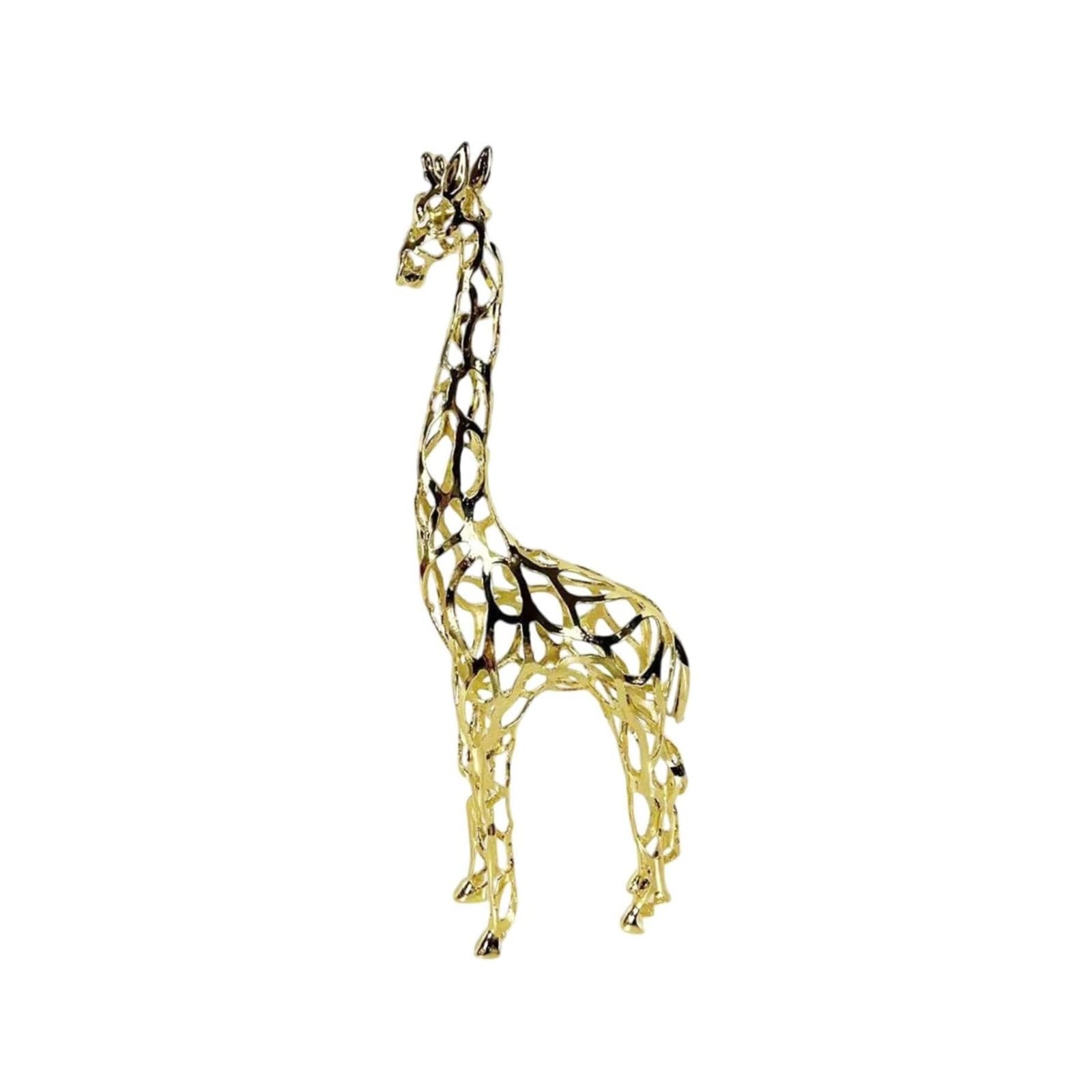 Kukuuu Tall Giraffe Metal Giraffe Sculpture Tabletop Figurine Ornament Decorative(Tall Giraffe)