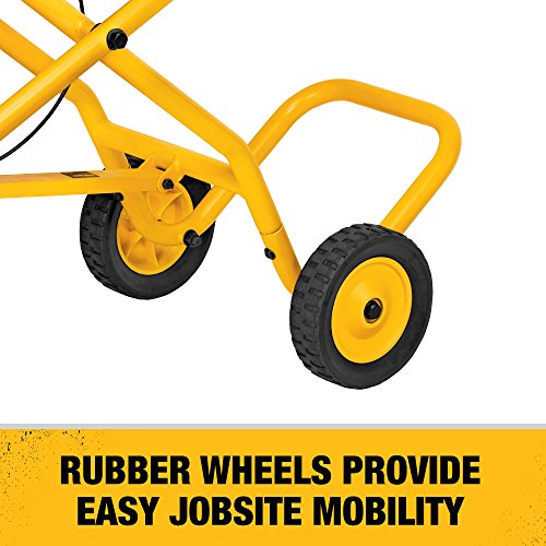 DEWALT DWX726 Miter Saw Stand With Wheels, Yellow