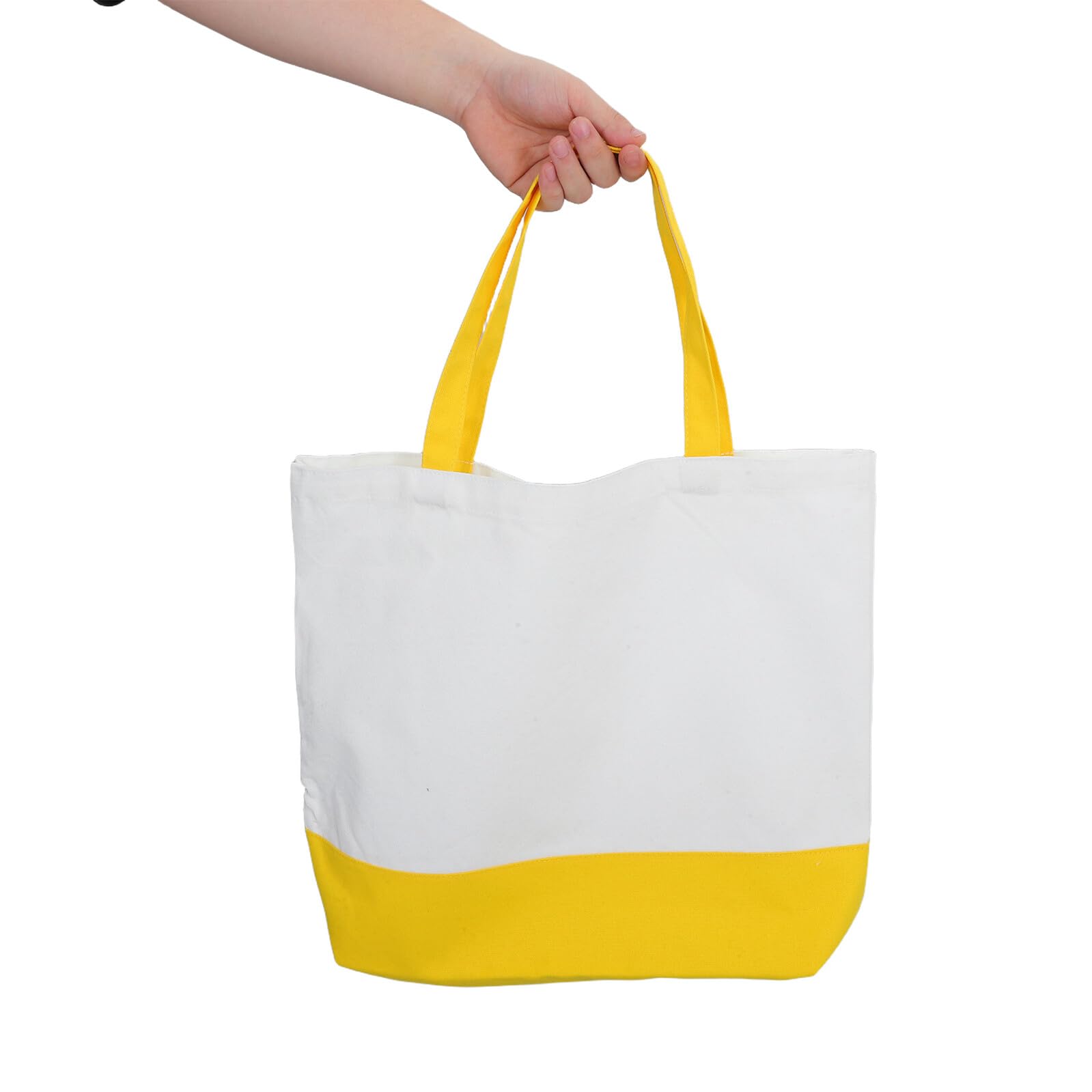 5 Stück-pack Bunte Canvas Stofftaschen mit Boden Waschbare Wiederverwendbare Einkaufstaschen aus Baumwoll Canvas für Lebensmittel Reisen und Alltag