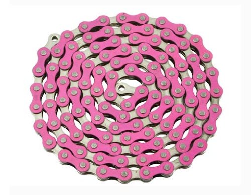 YBN Chain 1/2x1/8x112 Pink/Chrome. for Bicycle Chain, Bike