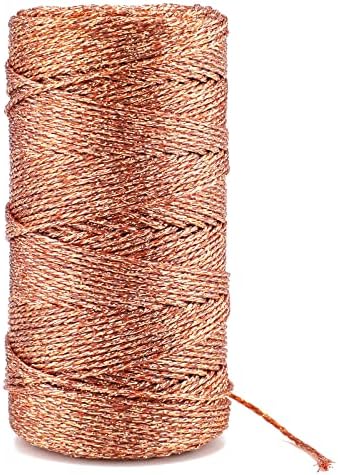 KINGLAKE Silver String Twine,1.5mm Sparkly Silver Cord Thread ...