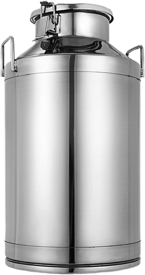 Milk Bucket Milk Can Stainless Steel Milk Can Silicone Seal Milk Transport Bucket for Store Milk Sauce Liquid Container Storage