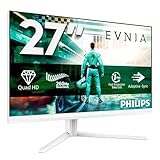 Philips 27M2N3501PA 27 inch WQHD Gaming Monitor 260Hz, Fast IPS Panel, 0.3ms MPRT, Adaptive Sync, HDR10, G-Sync Compatible, Height Adjustment, Speakers, (2560x1440 HDMI 2x 2.0 DP 1x 1.4 ) White