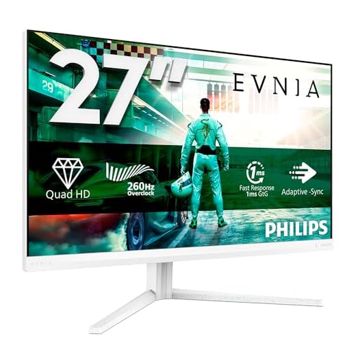Philips 27M2N3501PA 27 Zoll QHD Monitor, 260Hz, Fast IPS, 0,3ms MPRT Adaptive Sync HDR400 Höhenverstellung (2560x1440,HDMI 2X 2.0,DP 1x 1.4) Schwarz