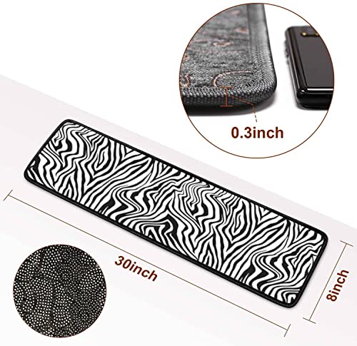 Seamless Black And White Zebra Stripes Stylish Wild Zebra Print Animal Stair Treads Runner Non Slip Self Adhesive Carpet Safety Rug Mats For Wooden Steps Kids Dogs Indoor Outdoor Step Covers 13Pcs #TOP3