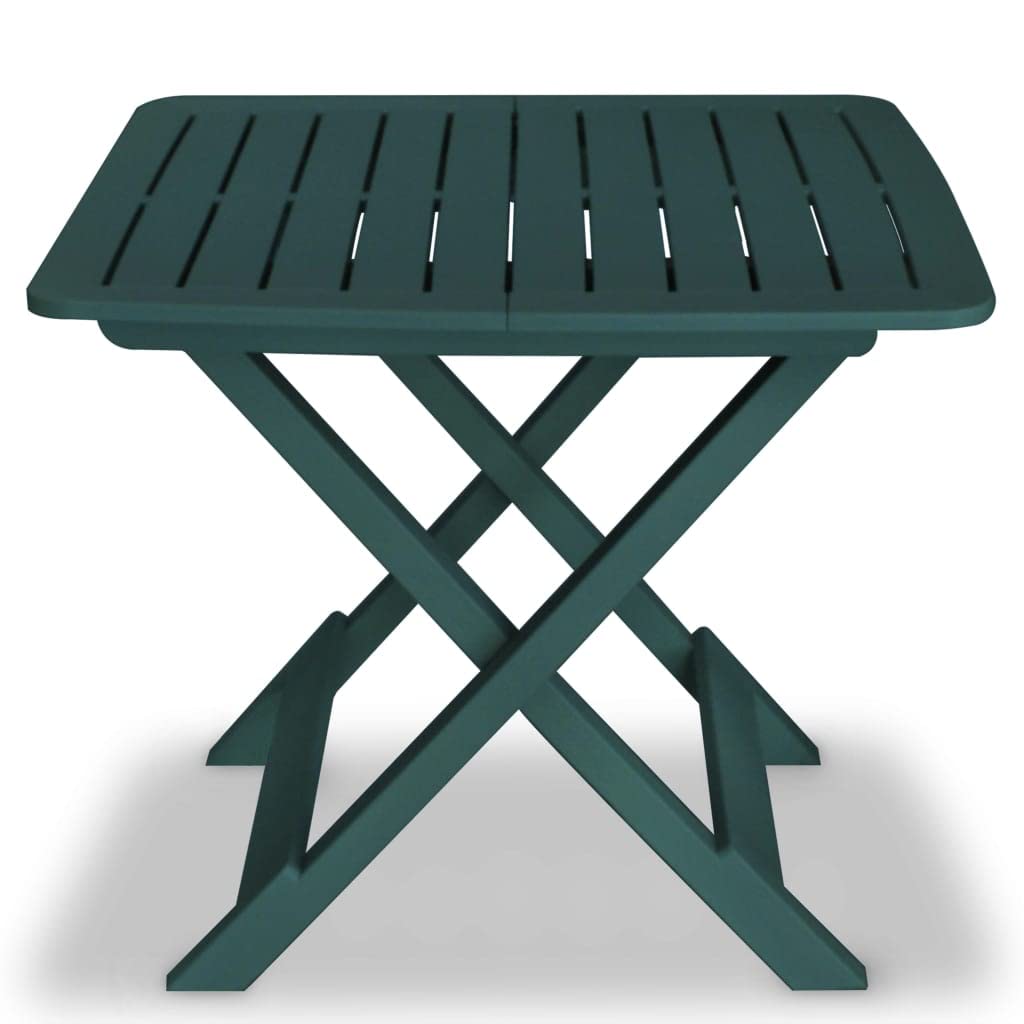 Générique Ensemble de Bistro Pliable 3 pcs Plastique Vert,Meubles,Mobilier de Jardin,Salons de Jardin,43582