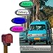 FUNGNLY 12V Delivery Sign Light,Magnetic Waterproof Taxi Cab Roof Top Illuminated Sign,Delivery Sign LED Light Sealed Base with 3m Power Cable,Four Different Colored Delivery Sign Lights (BLUE)