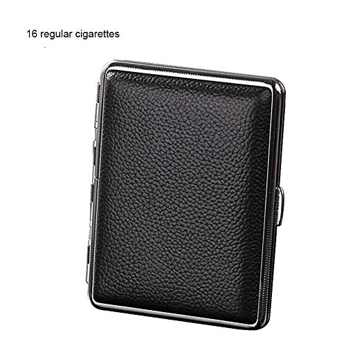 Preisvergleich Produktbild CHENG Herren Zigarettenetui Leder Ultra Thin Portable Metall Mode Zigarettenschachteln Werbegeschenke