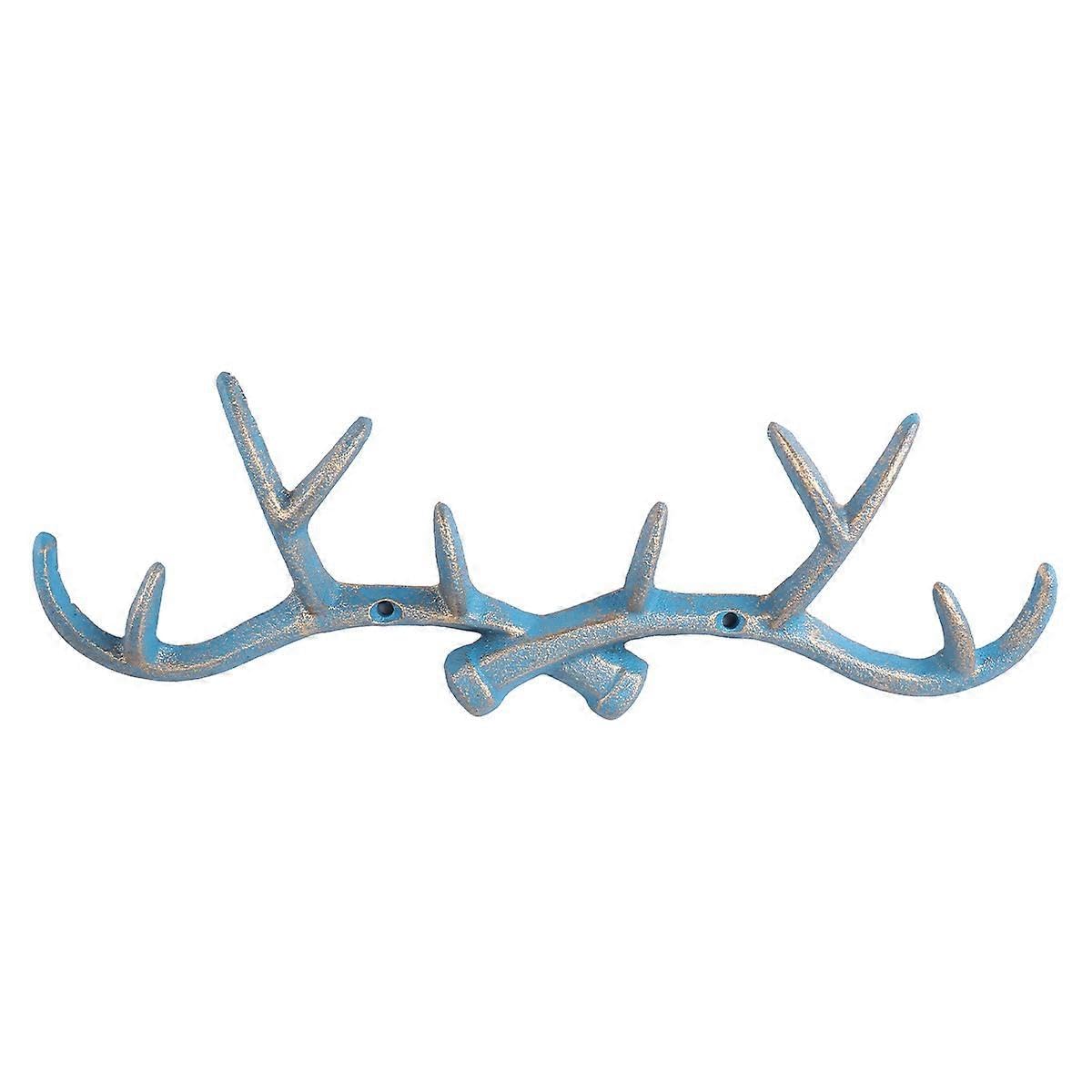 JOYHAPPST 1pc Retro Antler Clothing Hook Wall Hanging Coat Rack Creative Iron Wall Hook