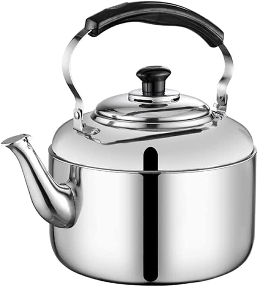 Kettle stovetop Classic Kettle High Capacity Home Stove Top Stainless Steel with Folding Handle Tea Kettle Stove Whistle Teapot 5l/169oz Efficient