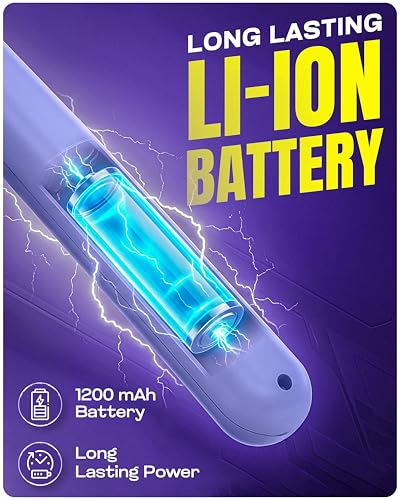 Image of Weird Wolf Mosquito Killer Racket with Built-in Charging Plug | 1200mAh Lithium Battery | Rechargeable Electric Mosquito Bat | 6 Month Warranty | Purple