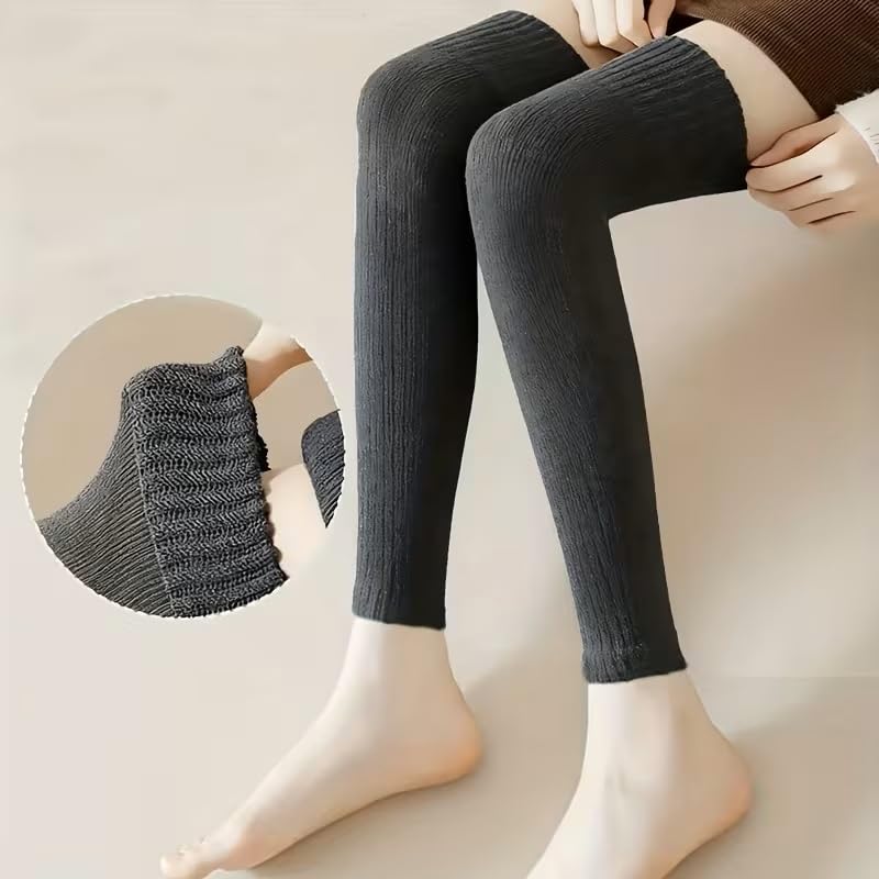 Women Woolen Knee Warmer for Winter | Soft, Comfortable Knee Protector Cap | Free Size Knee Sleeve for Cold Weather Relief and Joint Protection (Dark Grey) 2