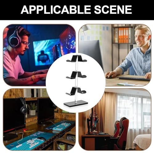 Soporte acrílico para controlador de juegos解决桌面混乱的3层耳机架 4