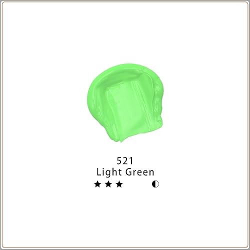 Miniatura 2 de Artecho Pintura acrílica profesional, tubos verde claro (4.05 onzas), pinturas de arte para lienzo, rocas, piedras, madera, tela, suministros de