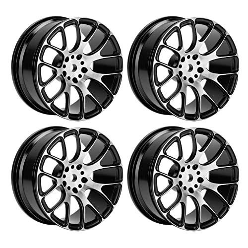 Alomejor 4pcs 52mm RC Radnabe RC Radnaben RC Radnaben Felgen RC Aluminiumlegierung Radnaben Felgen für TT‑01 1/10 RC Auto(Schwarz) RC Automodellzubehör