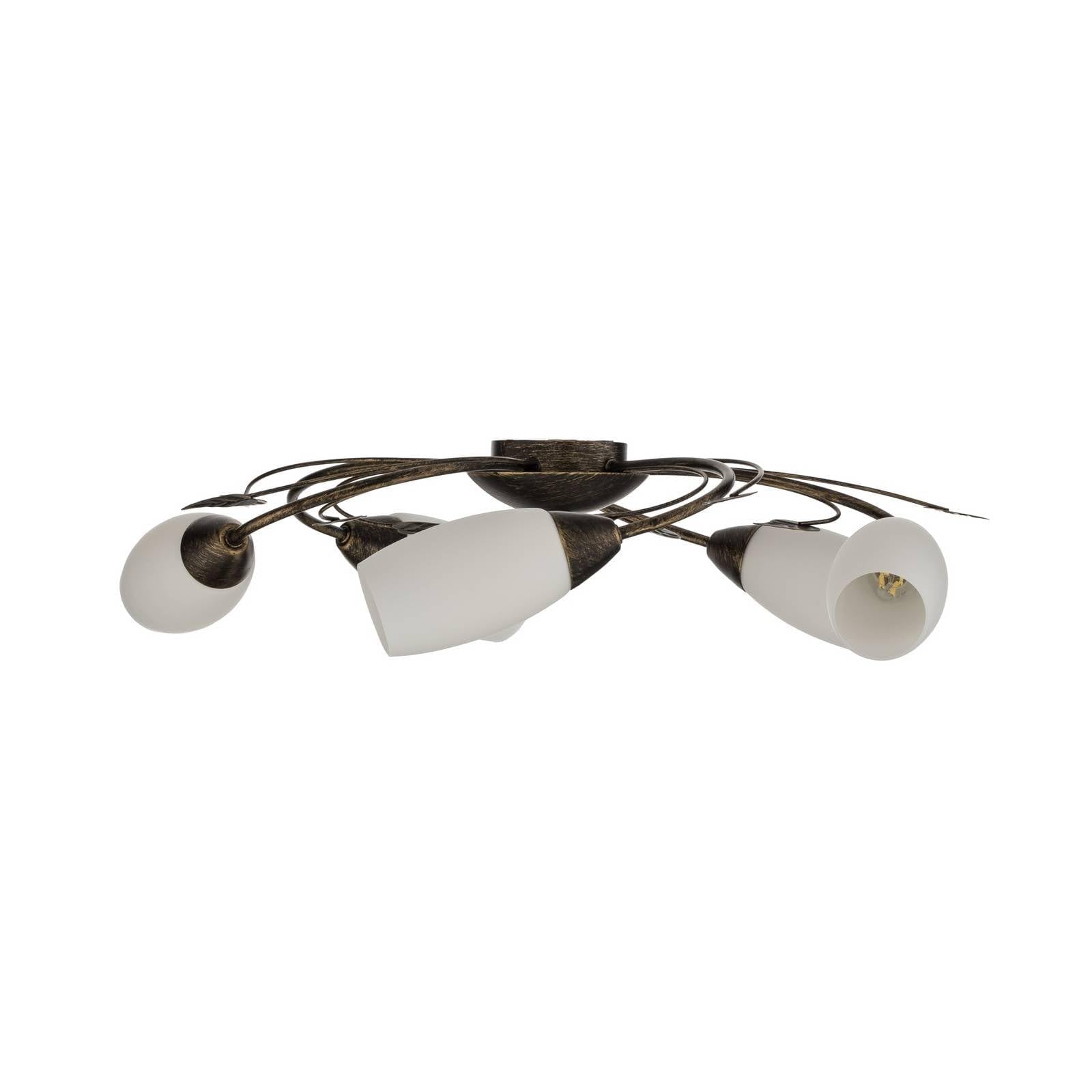 Lindby Lámpara de techo Stefania en Marrón hecho Metal e.o. para Salón & Comedor (5 llamas, E14) lámpara