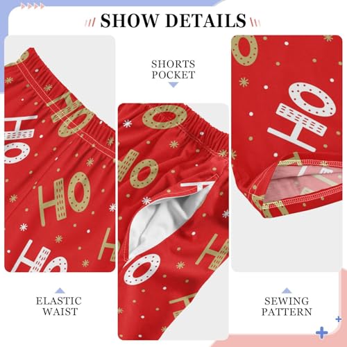 ZZXXB Xmas Santa Claus Laugh Boys Long Pants Soft Trousers Elastic Waist Kids Lounge Bottoms with Pockets S-XL4