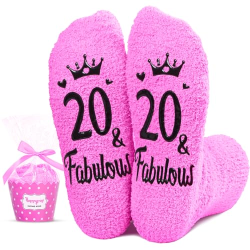 HAPPYPOP 20th Birthday Gifts for Women - Socks for 20 Year Olds for Women