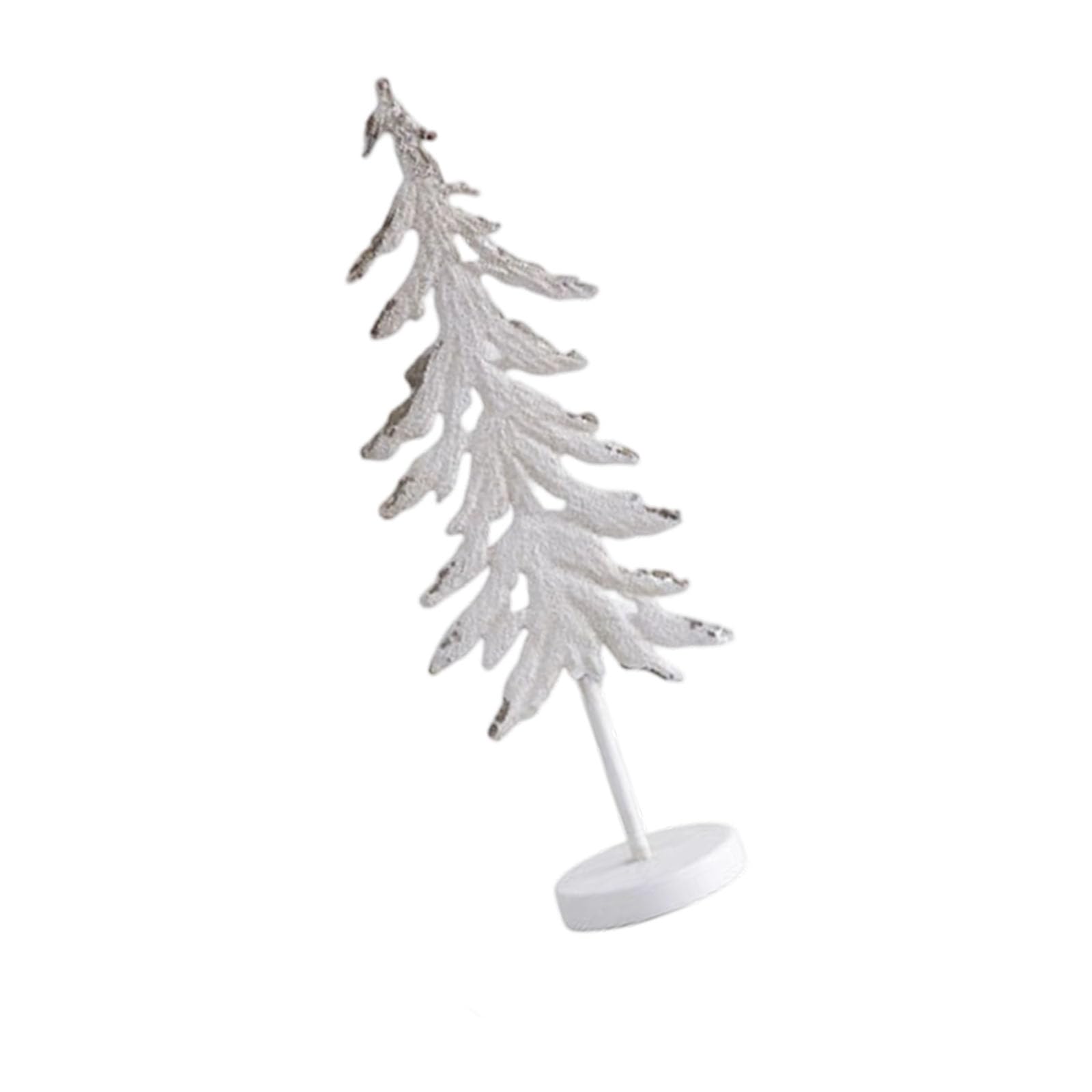Hsioluted Iron and Wood Christmas Tree Sculpture Festival Seasonal Party Decoration Desktop Ornament Christmas Tabletop Decoration