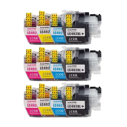 Cartouche LC492XL pack de 12 pour MFC-J2340DW MFC-J3540DW