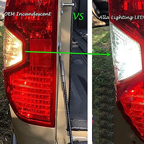 Alla Lighting Newly Upgraded T20 7440 7443 Led Back-Up Reverse, Signal, Brake Light, Or Drl Bulbs, 6000K Xenon White, Super Bright 2835-Smd 360° For Cars, Trucks #TOP5