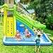 TOAOB Inflatable Water Slide：5 in 1 Crocodile Bounce House Water Park for Kids - Climbing Wall Splash Pool Water Cannon Basketball Rim - 480W Blower - for Indoor Outdoor Backyard Birthday Party