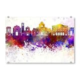 artboxONE Acrylglasbild 90x60 cm Städte Ancona Skyline in Watercolor - Bild Ancona Skyline Ancona Skyline Europe