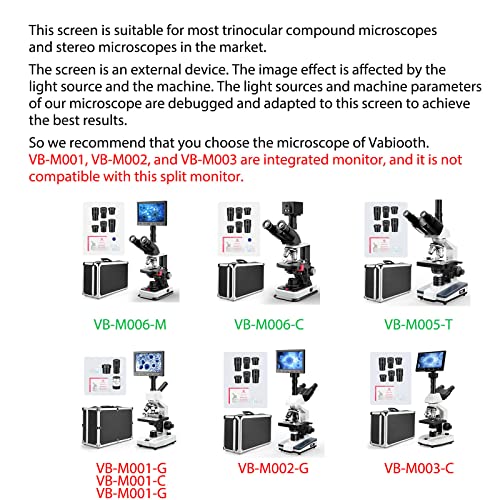 Image of 7 inch Replaceable Split Screen Microscope with 7 inch Monitor