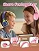 MIDOLA Kids Headphone Wired Volume Limited 85/94dB Over-Ear/On-Ear Foldable Headset with Microphone Hearing Protection Headphones for Toddler Boy Girl Child School Learning Pad Tablet Pink