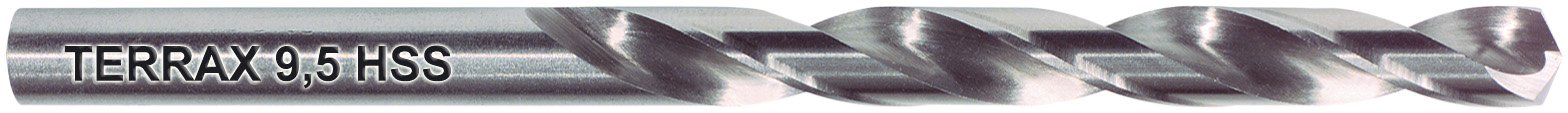 Ruko Terrax HSS-G Spiral Drill Bits 9.5 mm Pack of 10 in Plastic Pack