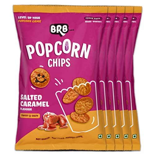 Image of BRB Popcorn Chips | Popcorn Upgraded | 5 Packs X 48 Grams | Salted Caramel Flavour