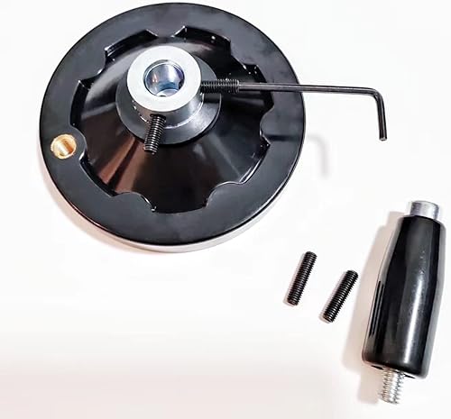 Miniatura 4 de Masmoc - Paquete de 2 manecillas de metal de 4 pulgadas para eje de 12 pulgadas de sierra de mesa taladro de prensa de torno CNC manivela redonda de