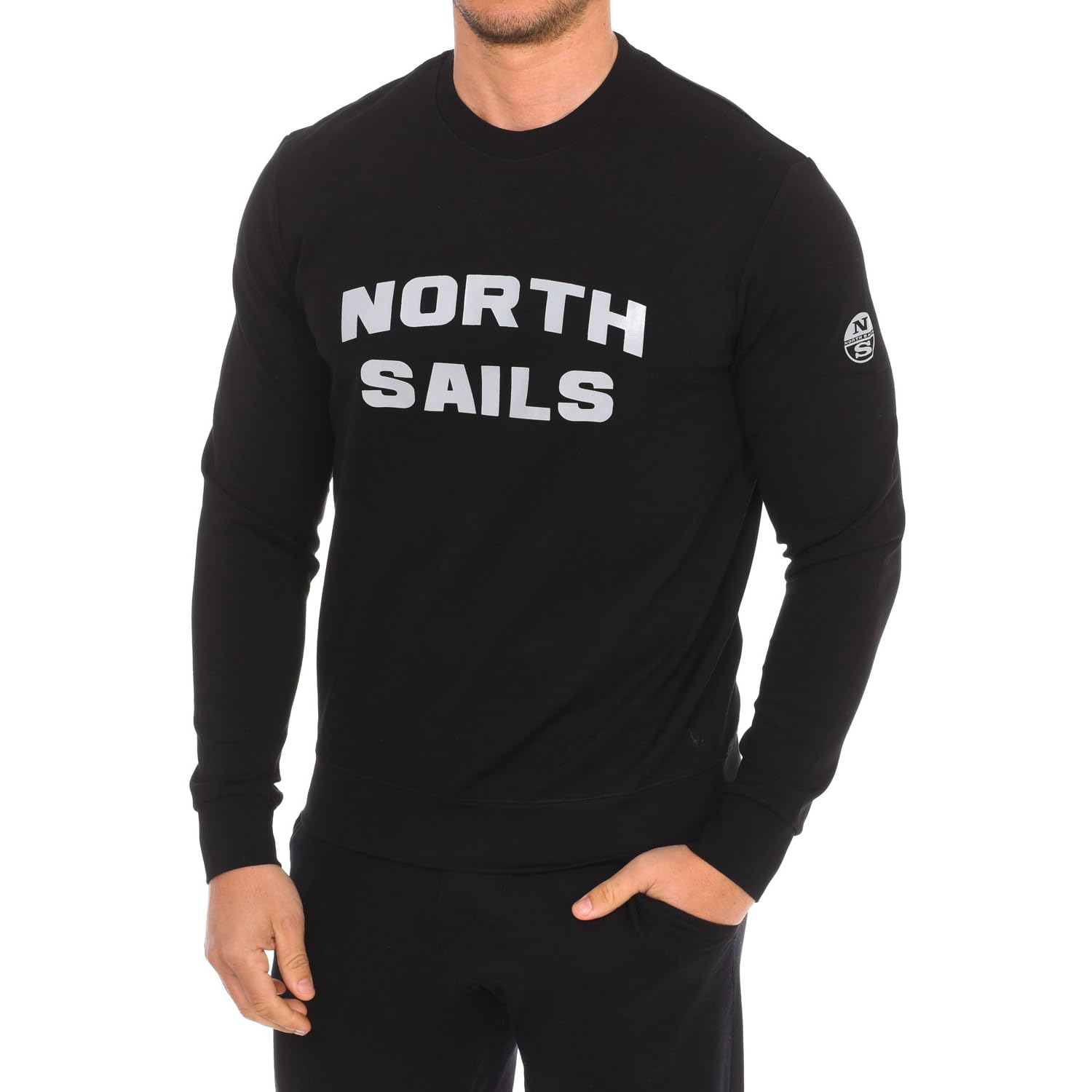 NORTH SAILS FELPA SENZA ZIP UOMO NERO