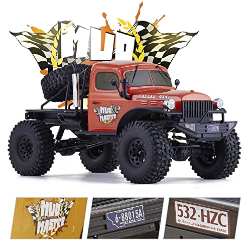 Image of BEEZRC RocHobby 1 /10 Atlas RC Crawler, 4WD with Lighting, 2.4GHz RC Rock Truck, Off Road Hobby Grade, Remote Control Car for Adults, Need to Complete with Battery (Red)