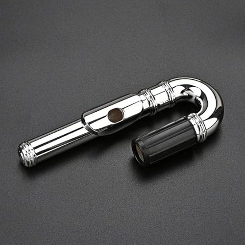 Flute Headjoint Replacement Curved Elbow Joint Pipe, Flute Head Joint Connector Component: Curved Elbow Pipe-Straight Connection Structure | Metal Replacement Part for Flute Repair Setup - Thumbnail 2