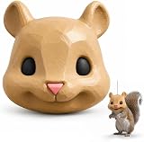Squirrel Head Feeder,Funny Animal Big Head Head Squirrel Feeder,Novel Squirrel Feeder,Can Be Hung in Backyard Gardens and Patios Decorate,Easy to Fill,Ready Gift