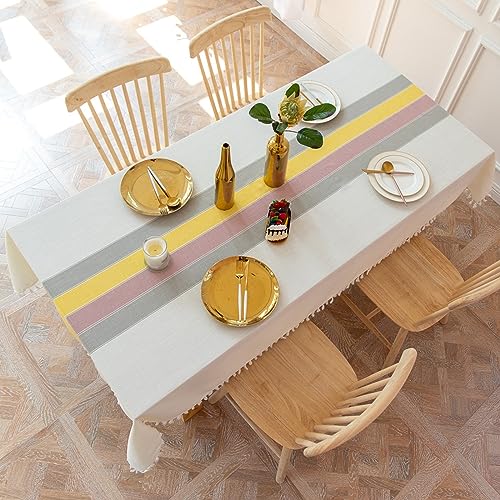 Nappe à franges KnSam haut de gamme en polyester multicolore 140x220