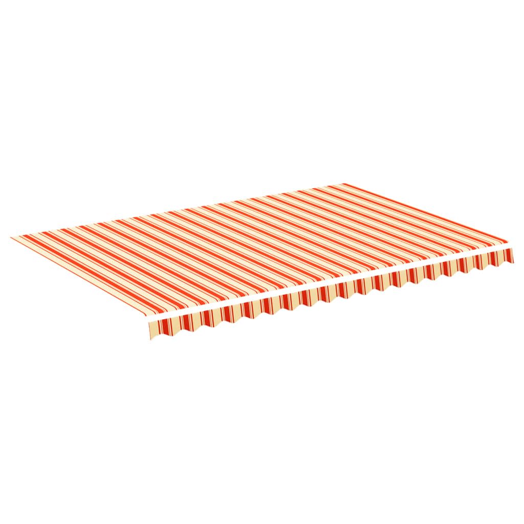 Tenda Da Sole 450x300 cm Da Balcone Estensibile Da Esterno Parasole Autoportante A Bracci Giallo E Arancione
