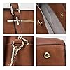 Dasein-Women-Satchel-Handbags-Shoulder-Purses-Totes-Top-Handle-Work-Bags-with-3-Compartments Dasein Women Satchel Handbags Shoulder Purses Totes Top Handle Work Bags with 3 Compartments (2-Brown)