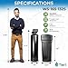 Tier1 Whole House Water Softener System Compact 32,000 Grain High Efficiency with Sediment Pre-Filter | Pre-Filled Mineral Tank with 1 Cubic Foot of Cation Resin | Home Water Filtration System