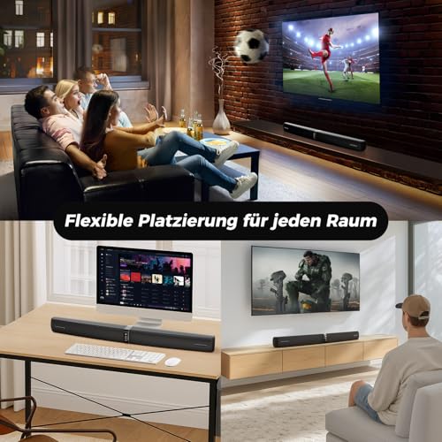 erzeugen 5.1-Surround-Sound mit Bluetooth 5.3 Streaming aus Smartphone für Partys. (118 Zeichen)
