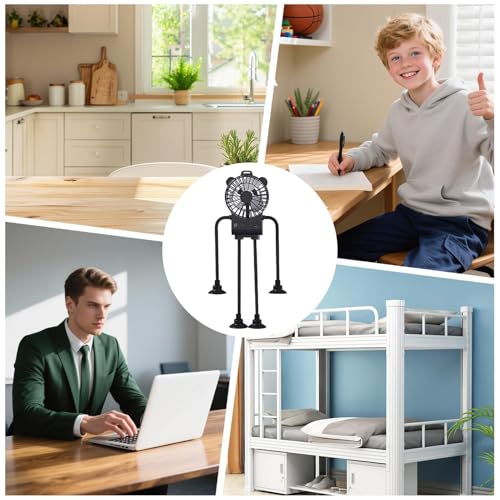 Ventilateur de table robot à ventouse 3 vitesses pour lit