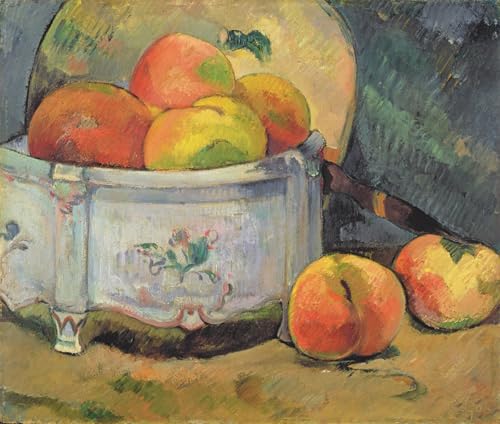 Peinture sur toile nature morte pêches Paul Gauguin tableau decoration chambre 60x90