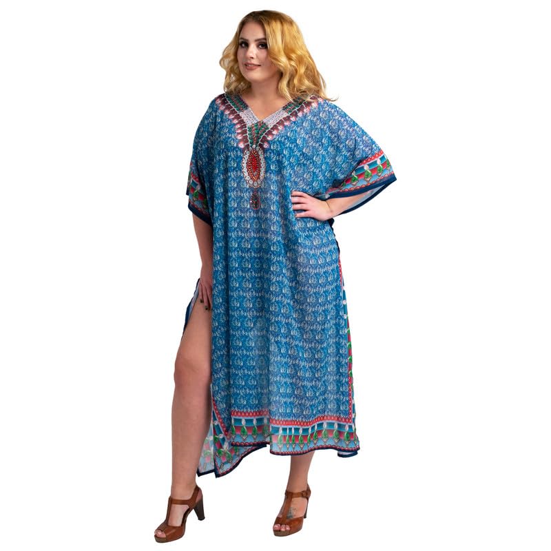 Image of Miss Lavish London Women's Kaftan- Kaftan Dress for Casual, Party, Evening, Vacation and Everyday Wear